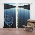 Sablio Závěs Loďka na jezeře: 2ks 140x250cm – Hledejceny.cz