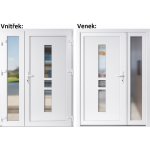Soft Dvoukřídlé vchodové Megan+Sklo Nisip Bílá/bílá pravé 150 x 200 cm – Hledejceny.cz