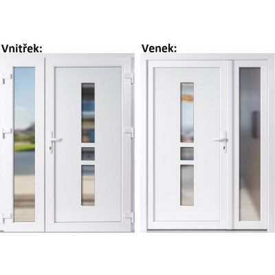 Soft Dvoukřídlé vchodové Megan+Sklo Nisip Bílá/bílá pravé 150 x 200 cm – Hledejceny.cz