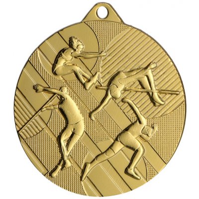 Designová kovová medaile Atletika Zlatá 4,5 cm – Zboží Dáma