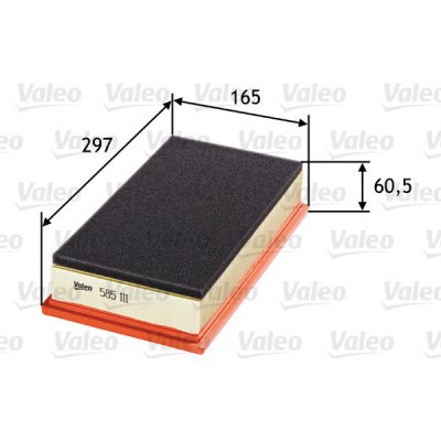 Vzduchový filtr VALEO 585111 – Hledejceny.cz
