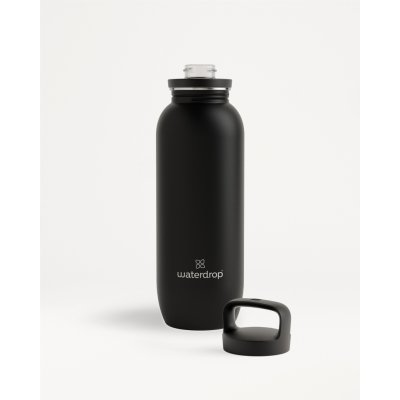 Waterdrop Funkční Ultralehká Lahev z nerezové oceli + Víčko na pití 1,2 l černá matná – Zboží Dáma