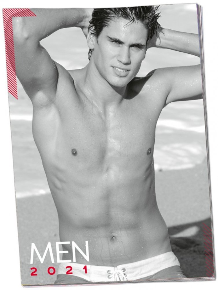 Nástěnný kalendář MEN 2021: - 12 krásných mužů v lehce erotických aranžmá -...