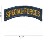 Nášivka textilní Fostex nápis Special-Forces 2,5x6,3 cm - modrá-žlutá – Zbozi.Blesk.cz