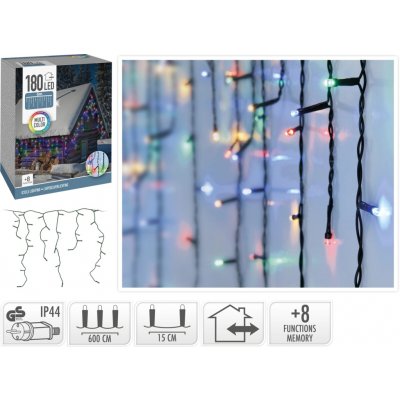 KOOPMAN KOOPMAN 59283 180 LED kapající vodopád 600x52cm 3m přívod barevné muticolor – Hledejceny.cz