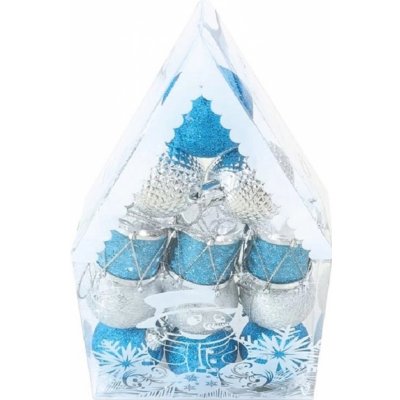 MFP 8886258 Baňky set 4cm 12ks modré stříbrné – Hledejceny.cz