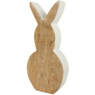 Textilomanie Dřevěný velikonoční zajíc NUBBIN 23 cm, bílý – Sleviste.cz