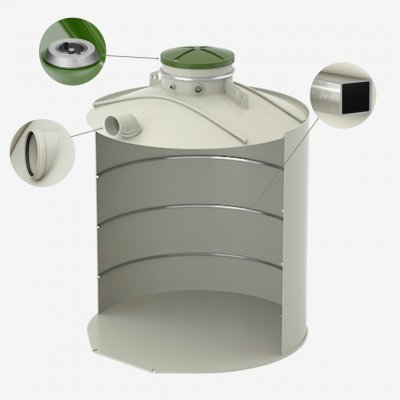 Sineko Nádrž na dešťovou vodu Barrel 6 m³ Hard line – Zboží Mobilmania