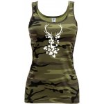 Jelen z listů dámské Maskáčové tílko Zelený maskáč – Zboží Dáma