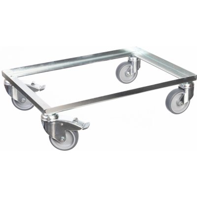 PK Group Vozík pod přepravky kov 600x400 mm 2 otočná 2 brzdy kola 100 mm 4S – Zboží Mobilmania