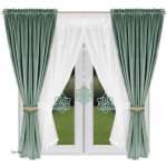 Fliying Sada záclon se sametovým závěsem L 589 tyrkysová 400x155 cm – Hledejceny.cz
