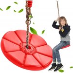 Jipos Houpačka disk plastový květina červená lano PP10 – Sleviste.cz