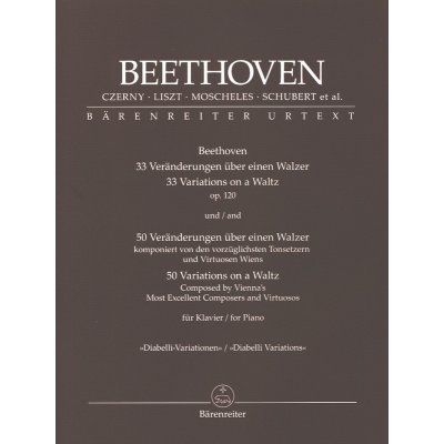 33 Variations on a Waltz op. 120 50 Variations on a Waltz Diabelli Variations noty na klavír – Zbozi.Blesk.cz
