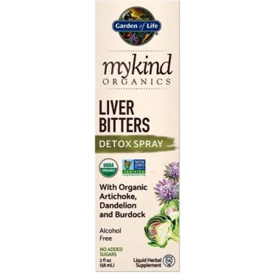 Garden of Life Mykind Organics Liver Bitters Detox Jater Spray 58 ml – Zboží Mobilmania