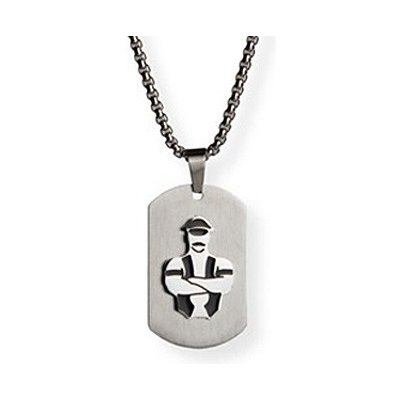 Master of the House Dog Tag Stainless Steel Brushed - psí známka s řetízkem – Zboží Dáma