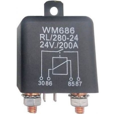 Spínací relé - 24V 200A 4výv. - s úchytem – Hledejceny.cz