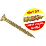 Konstrukční vrut do dřeva KLIMAS 4x40 TORX zápustná hlava TX20 žlutý Zn (400 ks v balení) – Zboží Mobilmania