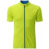 Cyklistický dres James & Nicholson JN516 BRIGHT YELLOW/BRIGHT BLUE pánský