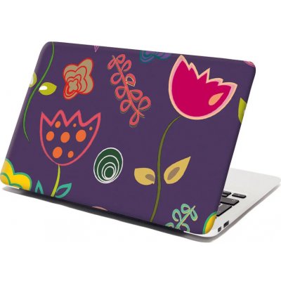 Sablio Samolepka na notebook Nakreslené květiny - 29x20 cm – Zboží Živě