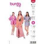 Střih Burda červený 5995 - kimono s páskem – Zbozi.Blesk.cz