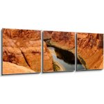Obraz 3D třídílný - 150 x 50 cm - The Grand Canyon Velký kaňon – Zboží Mobilmania
