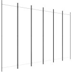 Shumee 6dílný paraván bílý 300 × 200 cm textil 350190 – Zboží Dáma
