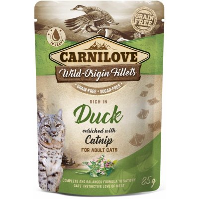 Carnilove Cat Pouch Duck Enriched & Catnip 85 g – Zboží Mobilmania