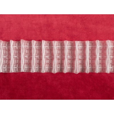 Řasící stuha RS-011 vlnky - šířka 7,5 cm - řasení 1:2 – Zboží Dáma Řasící stuha RS-011 vlnky - šířka 7,5 cm - řasení 1:2 – Zboží Dáma