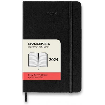 Moleskine A6 denní 2024 černý – Zboží Mobilmania