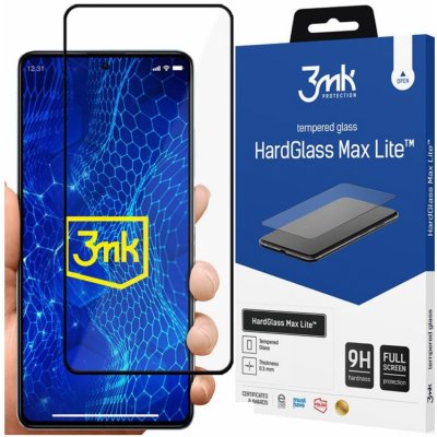 3MK HardGlass Max Lite Xiaomi Redmi Note 12 black Fullscreen Glass Lite 5903108497244 – Zboží Živě