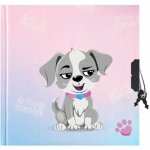 Diář se zámkem Cute Dog 13x13cm,60l linkovaný – Zboží Mobilmania