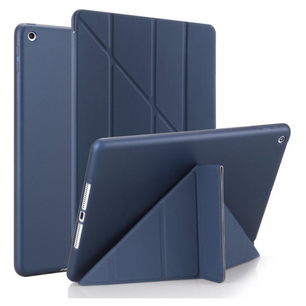 Pouzdro na tablet SES 2v1 Smart flip cover + zadní silikonový ochranný obal pro Apple iPad 10.2" 2019 7. gen erace tmavě modrý 6475