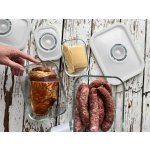 STATUS 4dílný set skleněných vakuových dóz 181021 bílá – Zboží Dáma