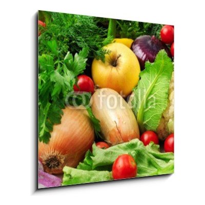Obraz 1D - 50 x 50 cm - fresh fruits and vegetables čerstvé ovoce a zeleninu – Zboží Mobilmania