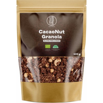 BrainMax Pure CacaoNut Granola Kakao a Lískový ořech BIO 400 g – Zbozi.Blesk.cz