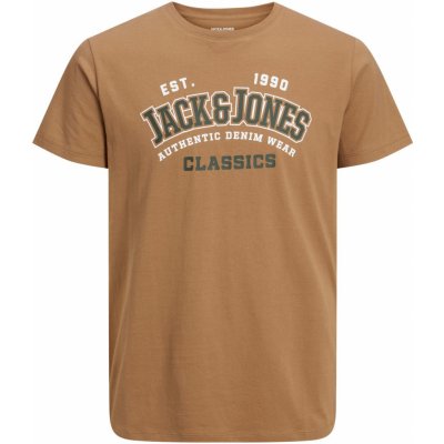 Jack and Jones tričko Logo hnědé
