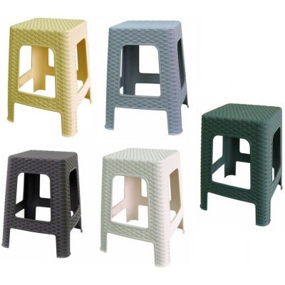 MEGA PLAST Umělý taburet ratan, 45 x 35,5 x 35,5 cm - hnědý – Zbozi.Blesk.cz