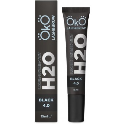OKO H20 Liquid Hybrid Tint barva na řasy a obočí Black 4.0 15 ml – Zboží Mobilmania