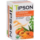 Tipson BIO bylinný čaj s kurkumou broskví a moringou porcovaný Turmeric&Peach&Moringa. Certfikát USDA Organic 25 x 1,5 g