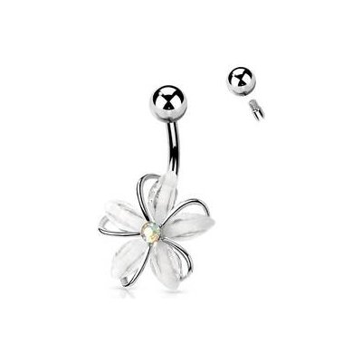Šperky4U piercing do pupíku kytička WP0046-C – Zboží Dáma