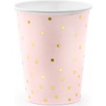 PARTYDECO Papírové kelímky růžové s tečkami -260 ml – Hledejceny.cz
