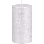 Nohel Garden Svíčka VÁLEC METALIK rustikální stříbrná d6x9cm | Zboží Auto