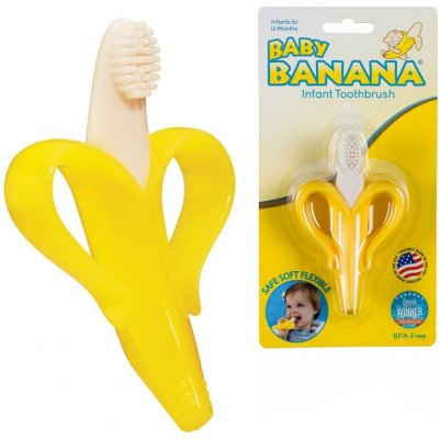 Baby Banana Brush První kartáček žlutý banán – Zboží Mobilmania