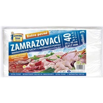 Zamrazovací mikrotenové sáčky č. 3 - 30 x 40 cm extra pevné 40 ks – Zboží Mobilmania