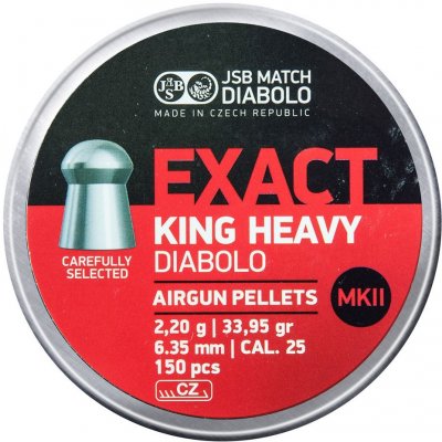 JSB Diabolo Exact King Heavy MKII - 2,200 g / 6,350 mm / 300 kusů diabolek – Sleviste.cz