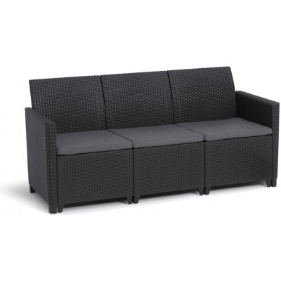 KETER Lavice zahradní MARIE 3 seater sofa, grafit – Zboží Dáma