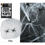 Pavučina bílá s 4 pavouky Halloween 550 – Hledejceny.cz