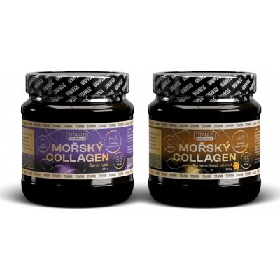 Titanus Mořský Collagen pomeranč a černý rybíz 2 x 250 g – Hledejceny.cz
