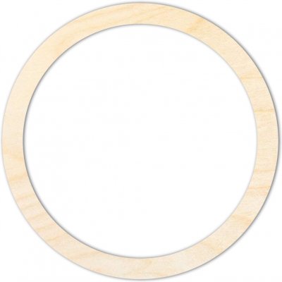 Woody Crafts Kruhová obruč z březové překližky – průměr 20 cm rám 15 mm – Zbozi.Blesk.cz