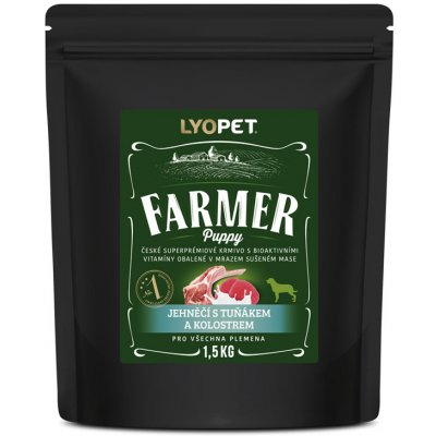 Lyopet Farmer Puppy Jehněčí s tuňákem a kolostrem 1,5 kg – Zboží Mobilmania